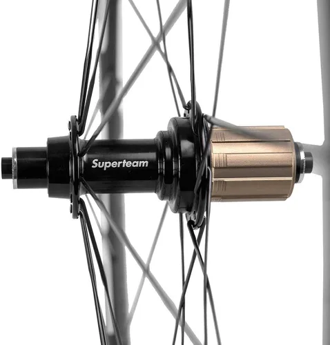 Vista 8 de Superteam Rueda de superficie de frenado de basalto de 0.906 in 1.496 in Carbon Road 700c Clincher Wheelset