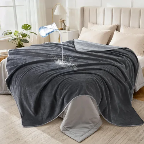 Vista 16 de LOOBANI Manta impermeable para sofá, de doble cara, a prueba de fugas, 40 x Rosa