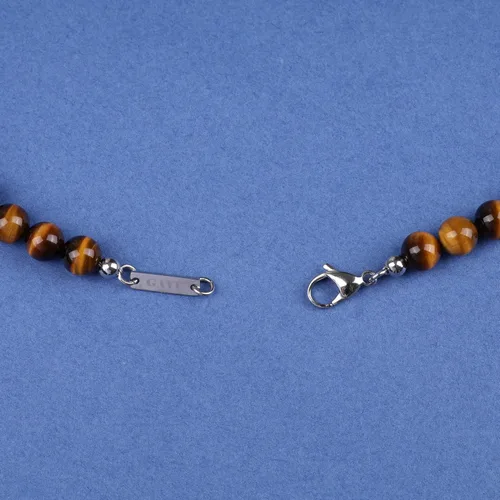 Vista 5 de GAVU Collar de cristal con cuentas de piedras preciosas para hombre