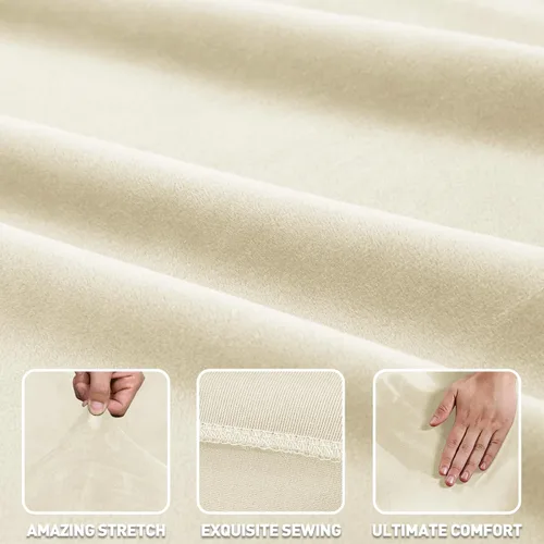 Vista 4 de ZNSAYOTX Fundas para sofá modular de terciopelo suave, fundas de felpa de lujo con parte inferior elástica para sofá modular en forma de L, 2
