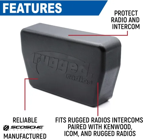 Vista 2 de Rugged Radios Cubierta magnética de radio para insertos de montaje múltiple todoterreno - Cuenta con imanes fuertes y sello de goma