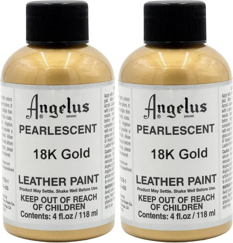 Vista 19 de Angelus Pintura acrílica para cuero de oro de 18 quilates nacarada, 4 onzas