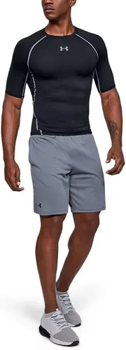 Vista 2 de Under Armour HeatGear Armour - Camiseta de compresión de manga corta para hombre Negro (001)/Acero