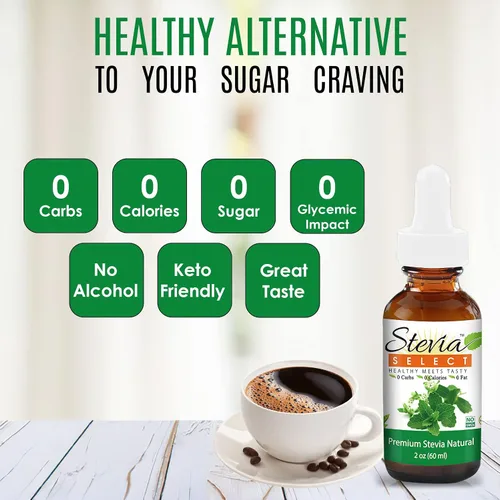 Vista 2 de Stevia Drops Hazelnut, Plain Natural, & Root Beer Stevia Select Keto Coffee Sugar-Free Stevia Flavors Bundle (3) Pack