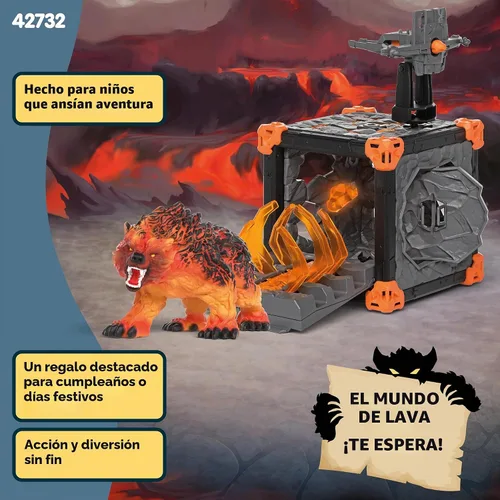 Vista 6 de Schleich Eldrador - Juego de 31 piezas de oso de lava de cueva de batalla
