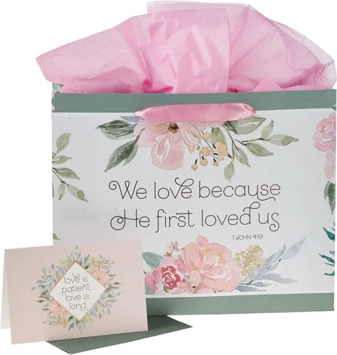 Vista 34 de Christian Art Gifts Bolsa de regalo grande de las Escrituras de Paisaje con tarjeta de felicitación y juego de papel de seda para niños: cada