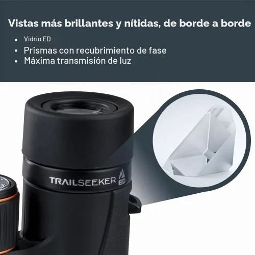 Vista 5 de Celestron TrailSeeker ED 8x32 ED - Prismáticos compactos de vidrio