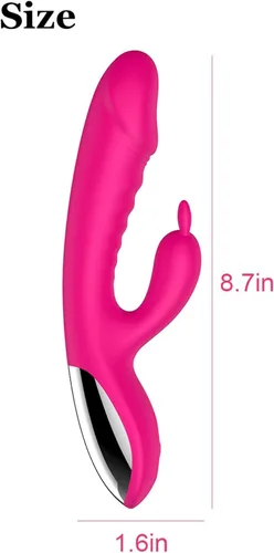 Vista 3 de Vibradores de punto G, vibrador para parejas, vibrador, juguetes sexuales para mujeres y hombres, juguetes sexuales para mujeres (color rosado)
