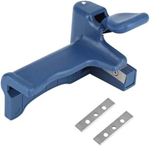 Vista 10 de Recortador de bandas, Mini cortador de banda de madera de melamina de madera contrachapada de PVC de plástico, herramienta de carpintería de recorte