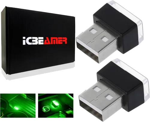 Vista 54 de ICBEAMER Smart USB 1-Paquete (Azul) Luz de Noche LED Automática Plug-in Miniatura para Coche, Van, Pickup, Camión, Interior, Maletero, Iluminación