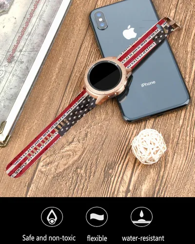 Vista 2 de Correas deportivas de silicona de 0.787 in compatibles con Galaxy Watch 6/Watch 5/Galaxy Watch 4 1.575 in 1.732 in/Classic 1.654 in 1.811 in/Watch 3