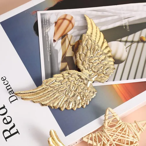 Vista 8 de NUOBESTY Parches de alas de ángel para manualidades, accesorios para el cabello, 12 unidades (dorado)