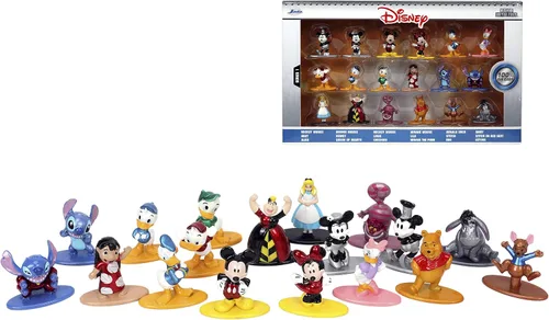 Vista 2 de Jada Toys Disney 1.65" 18-Pack Serie 1 - Figuras coleccionables de metal fundido a presión, juguetes para niños y adultos (33201)