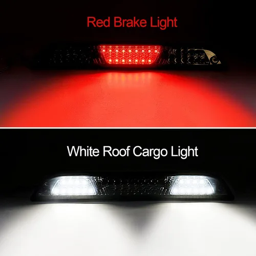 Vista 4 de Tercera luz de freno LED de lente ahumada compatible con F150 2015-2024, F250/F350/F450/F550 2017-2024, Ranger 2019-2024, 3ª lámpara de parada
