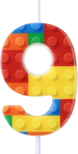 Vista 15 de Rossesay Velas Numéricas de Pastel de Cumpleaños de Bloques de Construcción Números 0-9 Velas de Chispa de Cumpleaños para Decoración de Pastel