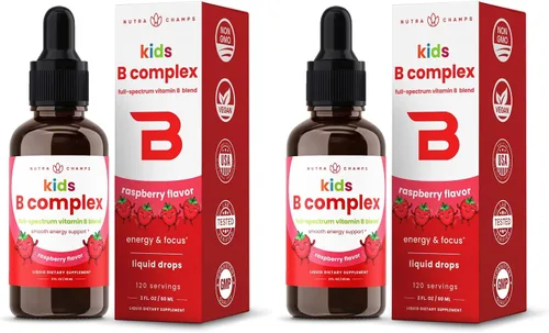 Vista 11 de Gotas líquidas orgánicas de complejo de vitamina B USDA Suplemento complejo de vitaminas B con gotas B1, B2, B3, B6, B7, B9 y metil B12