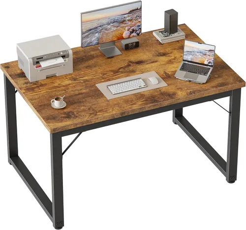Vista 10 de Mericonia Escritorio para computadora, escritorio de juegos para espacios pequeños, mesa de estilo moderno y simple para oficina en casa, mesa