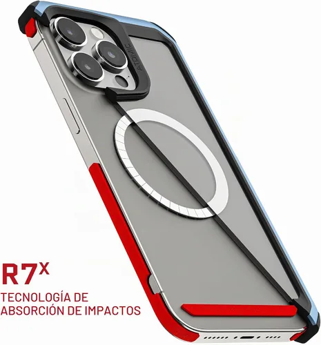 Vista 5 de Ghostek Atomic Slim - Funda protectora para iPhone 15 Pro Max, compatible con accesorios MagSafe, marco de metal de aluminio, funda de teléfono