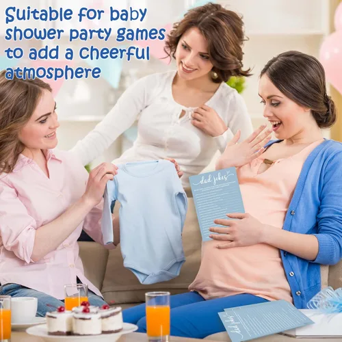 Vista 5 de Divertidos juegos de baby shower, trivia para bebés y alfabeto, juegos de doble cara, ideas de decoración de fiesta azul minimalismo, 25 piezas de 5
