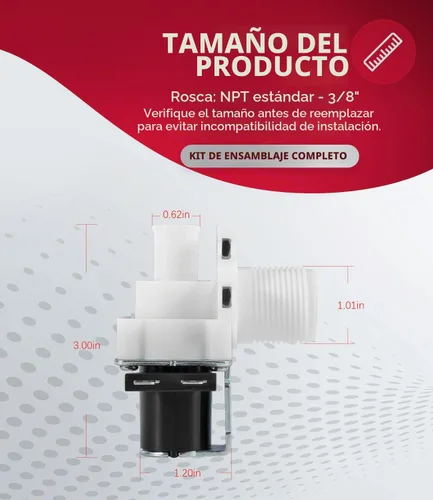 Vista 6 de Repuesto para válvula de agua Hoshizaki 3U0111-04, 120V, 60HZ, J248-072, HOS3U0111-04