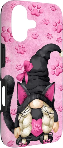 Vista 3 de Black Cat Halloween Gnome Decor Cute Pattern for Cat Mom Case for iPhone 17