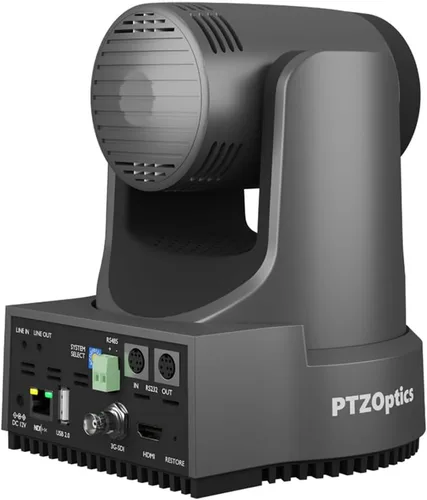 Vista 6 de PTZOptics Move 4K 12X Cámara de Zoom Óptico - Gris (Gris)