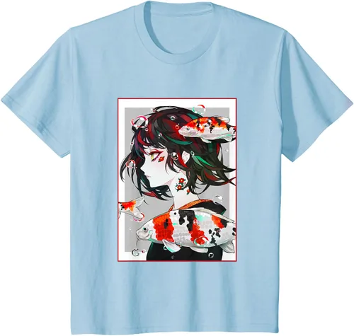 Vista 11 de Camiseta de anime anime japonés estético Otaku Negro