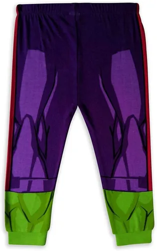 Vista 6 de Marvel Disfraz de Hulk PJ PALS para niños, Multicolor