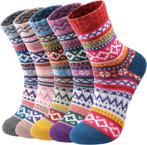 Vista 10 de Clothclose Calcetines de lana - Calcetines de lana cálidos de invierno para mujer y hombre, calcetín suave y acogedor, calcetín grueso de lana