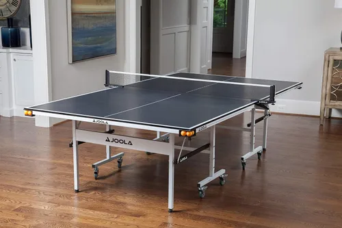 Vista 7 de JOOLA Rally TL - Mesa de ping pong profesional de MDF para interiores con abrazadera rápida y red de tenis de mesa y poste – 10 minutos de fácil