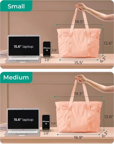 Vista 10 de BAGSMART Bolsa de mano para mujer con cremallera, bolsa de gimnasio con compartimentos, bolsa de trabajo para enfermera, baile, bolsa de yoga