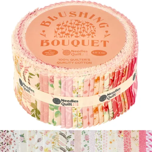 Vista 10 de Jelly Roll - 40 tiras de 2.5 x 44 pulgadas Paquetes de tiras de algodón – Tela acolchada perfecta para coser, proyectos de edredón precortados