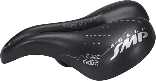 Vista 4 de SMP - Sillín de bicicleta eléctrica unisex, color negro, mediano