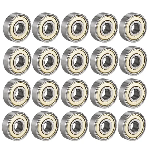 Vista 10 de uxcell 693ZZ 693-2Z 2080093, rodamientos de acero al carbono de 0.118 in x 0.315 in x 0.157 in (paquete de 20)