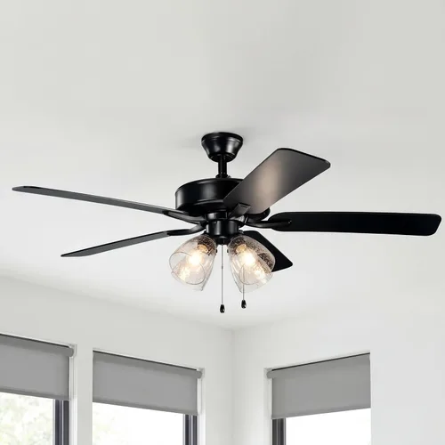 Vista 2 de Kichler Ventilador Basics Pro Premier de 52 pulgadas, negro satinado