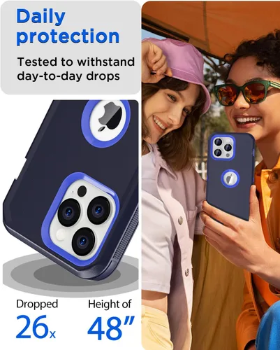 Vista 4 de AICase Funda para iPhone 12/iPhone 12 Pro, resistente protección contra caídas, cuerpo completo, resistente, a prueba de golpes, militar