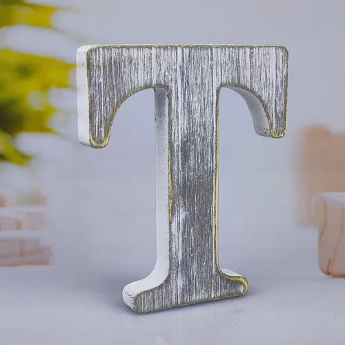 Vista 19 de Letras de madera rústica sin terminar de 6 pulgadas para decoración de pared, letras decorativas de pie en rodajas, decoración de tablero