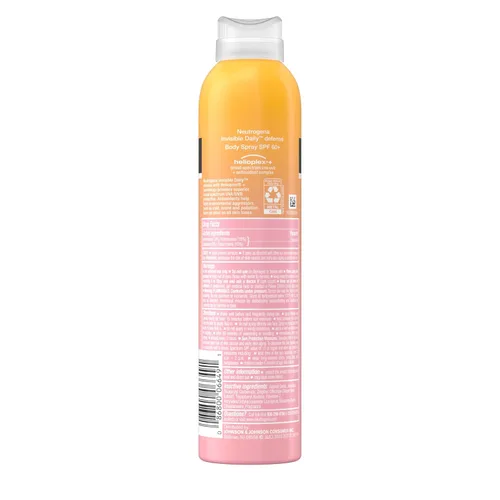 Vista 9 de Neutrogena Invisible Daily Defense - Protector solar corporal en aerosol, amplio espectro SPF 60+, libre de oxibenzona y resistente al agua