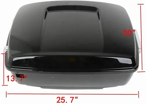 Vista 5 de TCMT King Tour Pack Portaequipajes de moto, diseñado para modelos Harley Davidson Touring 2014-2020 Portaequipajes negro Stype A