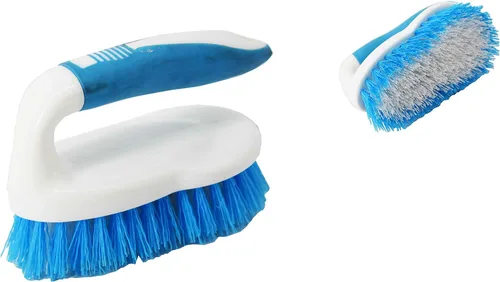 Vista 3 de Uniware Mini cepillo de mano doméstico con mango de nailon antideslizante, azul/blanco