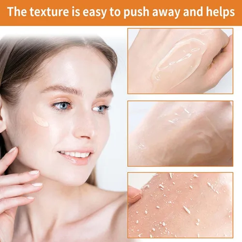 Vista 6 de Exfoliante de gel exfoliante naranja, exfoliante hidratante de limpieza profunda con enzimas, gel exfoliante purificante para cara y cuerpo