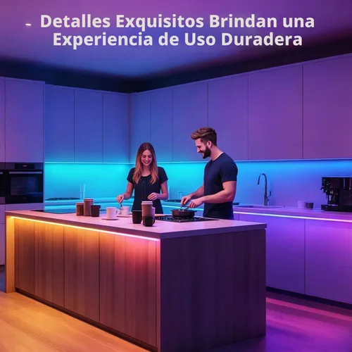 Vista 6 de DAYBETTER - Tiras de luces LED de 110 pies, tiras de iluminación inteligentes con control remoto de aplicación, luces RGB que cambian