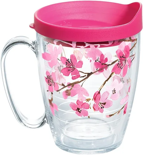 Vista 15 de Vaso de flor de cerezo japonesa de 16 onzas con tapa