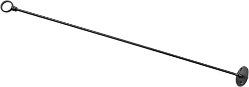 Vista 14 de Naiture - Soporte de techo estándar de acero inoxidable de 36 pulgadas con bucle de 1 pulgada, acabado negro Cut to Fit, Rustproof, Heavy-Duty