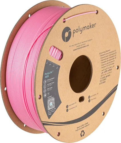 Vista 50 de Polymaker Filamento ABS Pro para impresora 3D de 0.069 pulgadas, color negro, ABS de grado de ingeniería de 2.2 lbs con alta resistencia al calor