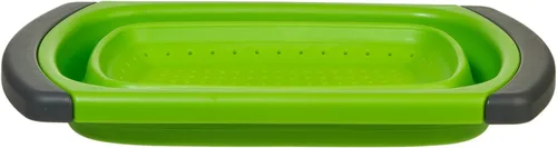 Vista 2 de Prepworks by Progressive Colador plegable sobre el fregadero, color verde, 6 cuartos de galón