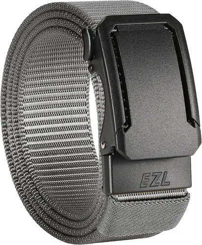 Vista 9 de EZL Ratchet Tactical Belt for Men, 1.5" Nylon Web Duty Belt with Automatic Slide Buckle, Adjustable Trim to Fit