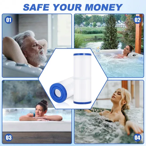 Vista 6 de FC-2390 Filtro de spa de repuesto para filtro Pleatco PRB50-IN Unicel C-4950, filtros de bañera de hidromasaje compatibles con filtro de piscina