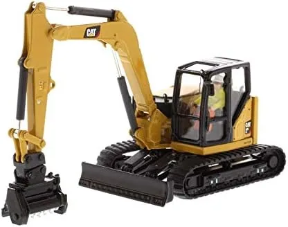 Vista 2 de Diecast Masters CAT Caterpillar 309 CR Mini Excavadora Hidráulica de Próxima Generación con Herramientas de Trabajo y Operador High Line Series 1/50