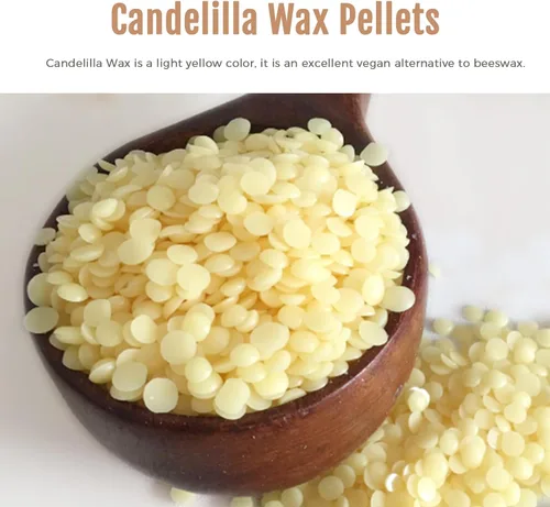 Vista 2 de CoolCrafts Pellets de cera de vela, cera vegana para cosméticos, bricolaje, fabricación de jabón y velas, alternativa a la cera de abeja, 5 libras